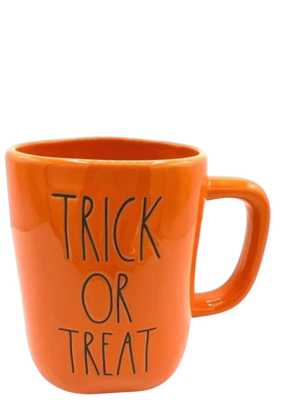 Rae Dunn Halloween Mug Trick or Treat Pumpkins 16 Ounces Orange
